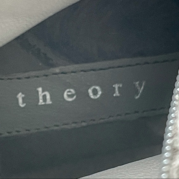 Theory Gray Nubuck Leather Ankle Zip Booties Size 40 US 10 - Picture 12 of 13